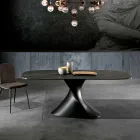 Tavolo di design moderno in vetroceramica prodotto in Italia, Clark Viadurini