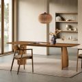 Tavolo Effetto Legno con Gambe Curve in Due Misure e Diverse Finiture - Argo