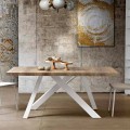 Tavolo estensibile moderno in legno melaminico made in Italy, Wilmer