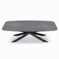 Tavolo Fisso a Botte con Piano in Laminato e Acciaio Made in Italy - Grotta 