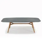 Tavolo Fisso a Botte in Laminato e Legno di Frassino Made in Italy - Nord  Viadurini
