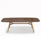 Tavolo Fisso a Botte in Laminato e Legno di Frassino Made in Italy - Nord  Viadurini