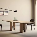 Tavolo Fisso con Basamento con Quadrotti Decorativi Made in Italy - Maugrim