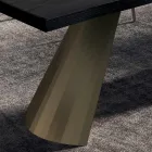 Tavolo Fisso con Bordo Scortecciato Irregolare Made in Italy - Occhiali Viadurini