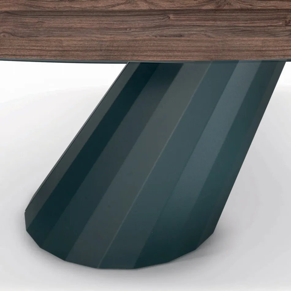 Tavolo Fisso con Piano a Botte in Laminato Made in Italy - Pantaloni Viadurini