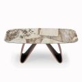 Tavolo Fisso da Soggiorno con Base in Legno Made in Italy - Equatore