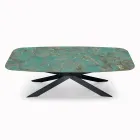 Tavolo Fisso in Ceramica Amazzonite Lucido Made in Italy - Grotta  Viadurini