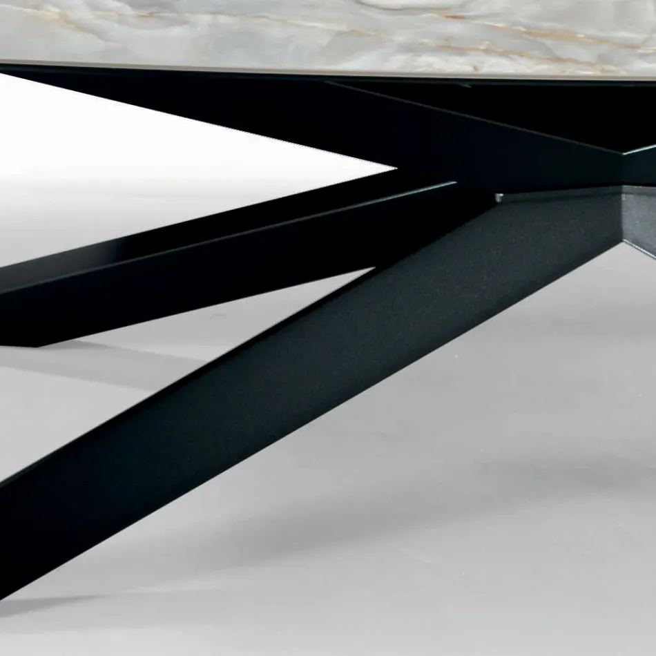 Tavolo Fisso in Ceramica in Diverse Finiture e Misure Made in Italy - Grotta  Viadurini
