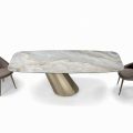 Tavolo Fisso Rettangolare in Acciaio e Ceramica Made in Italy - Pantaloni