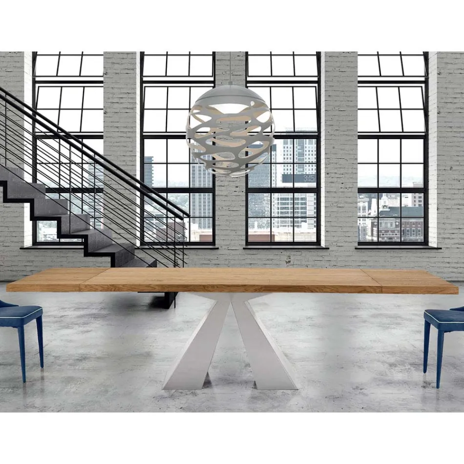 Tavolo in Legno Allungabile fino a 300 cm Moderno Made in Italy - Dalmata  Viadurini