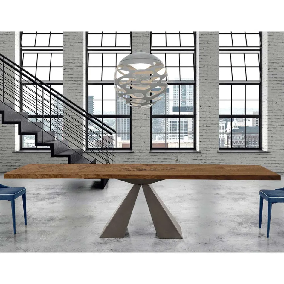 Tavolo in Legno Allungabile fino a 300 cm Moderno Made in Italy - Dalmata  Viadurini