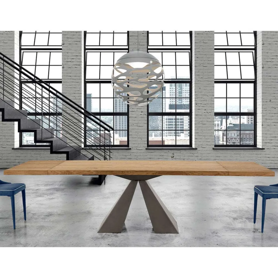 Tavolo in Legno Allungabile fino a 300 cm Moderno Made in Italy - Dalmata  Viadurini