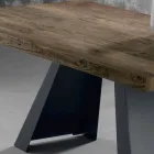 Tavolo in legno massello di design realizzato in Italia Zerba Viadurini
