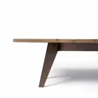 Tavolo in legno massello ontano naturale design moderno, Antonio Viadurini