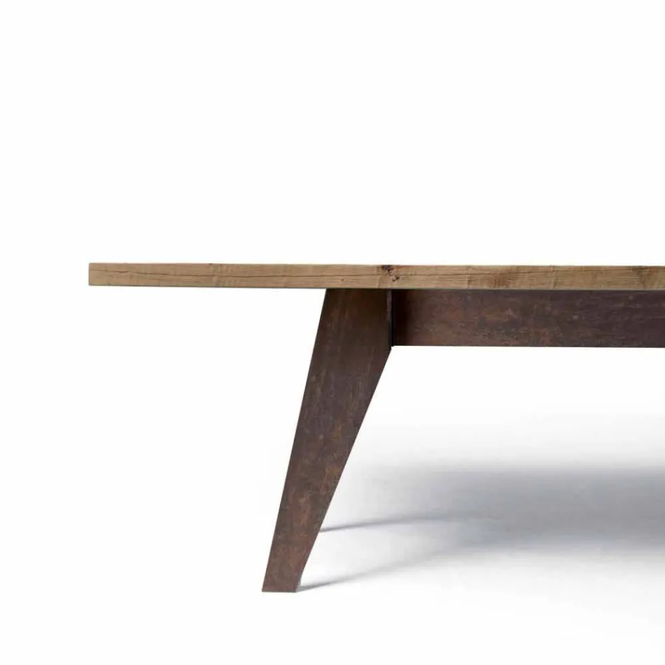 Tavolo in legno massello ontano naturale design moderno, Antonio Viadurini