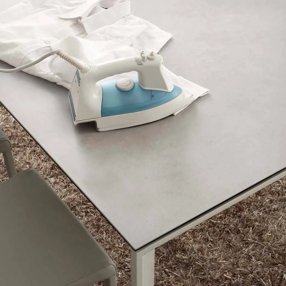 Tavolo in vetroceramica allungabile a libro fino a 240 cm Terni Viadurini