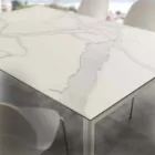 Tavolo in vetroceramica allungabile a libro fino a 240 cm Terni Viadurini