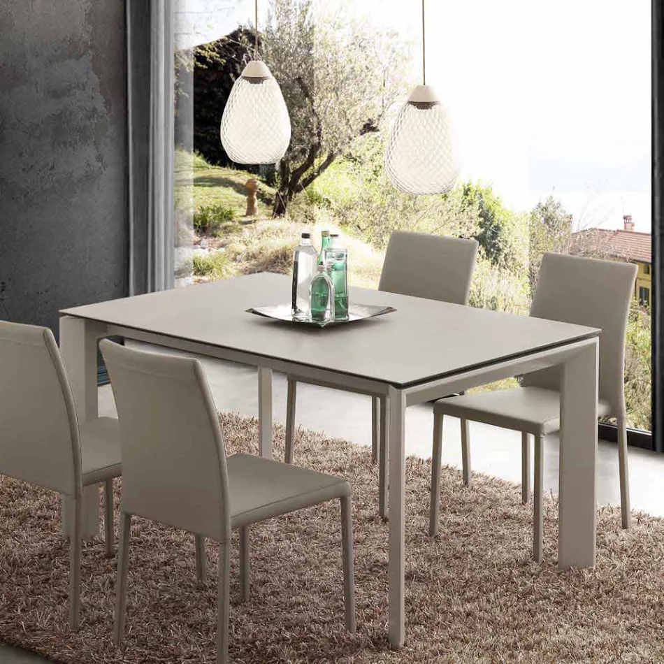 Tavolo in vetroceramica allungabile a libro fino a 240 cm Terni Viadurini