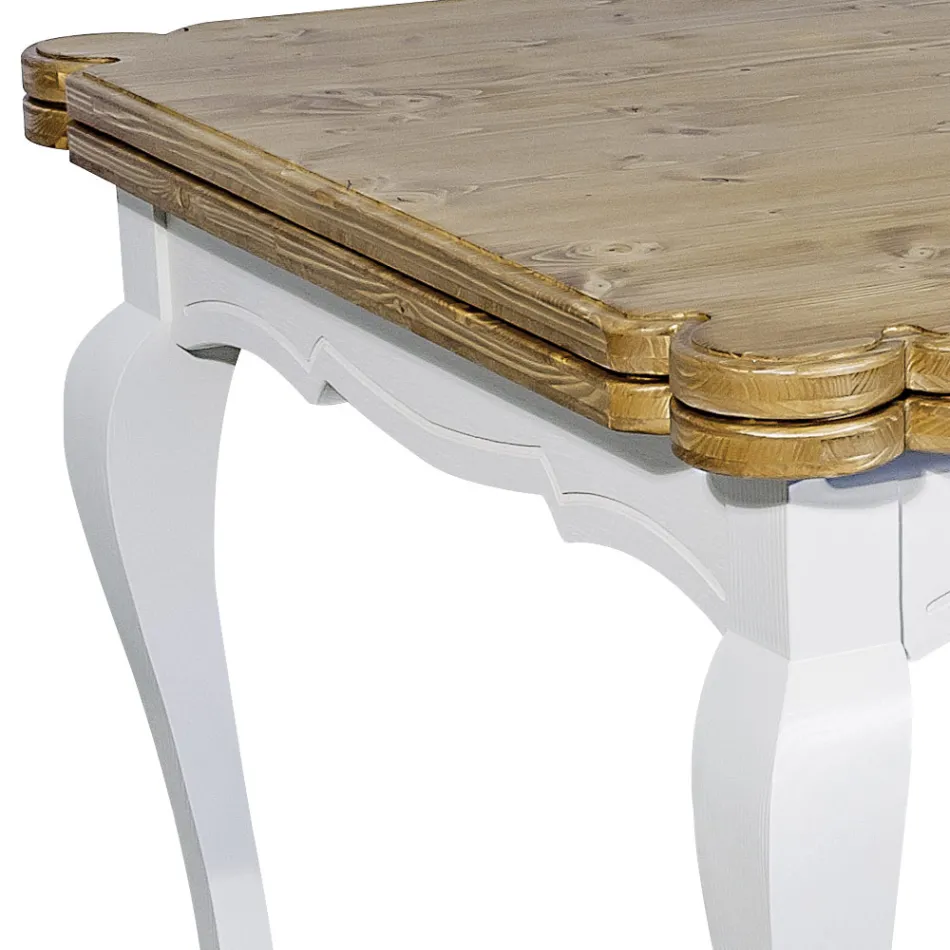 Tavolo Indoor Allungabile in Abete con Angoli Sagomati Made in Italy – Faramir Viadurini