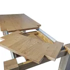 Tavolo Living Allungabile in Placcato di Rovere Nodato Made in Italy – Durin Viadurini