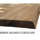 Tavolo Living Placcato in Rovere Massellato Prodotto in Italia – Geolier Viadurini