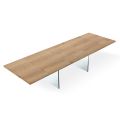Tavolo Moderno Allungabile a 300 cm in Laminato e Vetro Made in Italy – Strappo