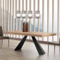 Tavolo Moderno Allungabile Fino a 260/280 cm in Legno e Metallo - Teramo