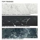 Tavolo Ovale Moderno in Marmo Carrara o Nero Marquinia Made in Italy – Dollars Viadurini