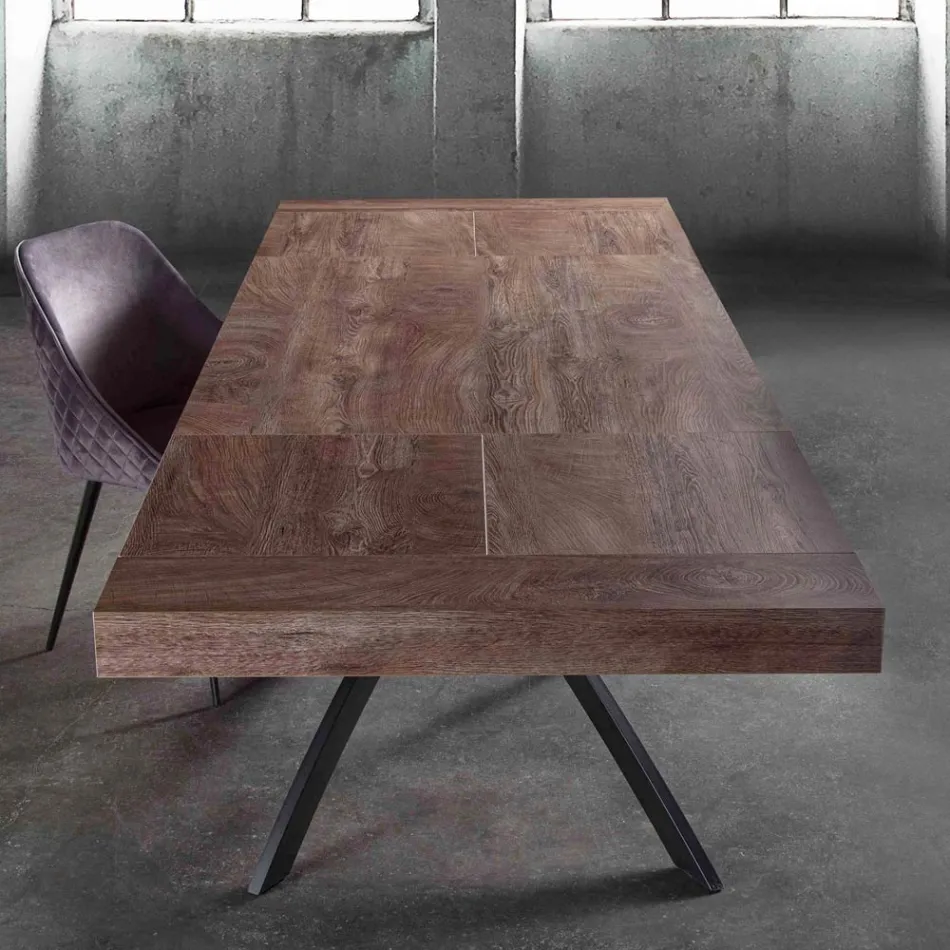 Tavolo per Sala da Pranzo in Legno Nobilitato Allungabile Fino a 280 cm - Lukas Viadurini