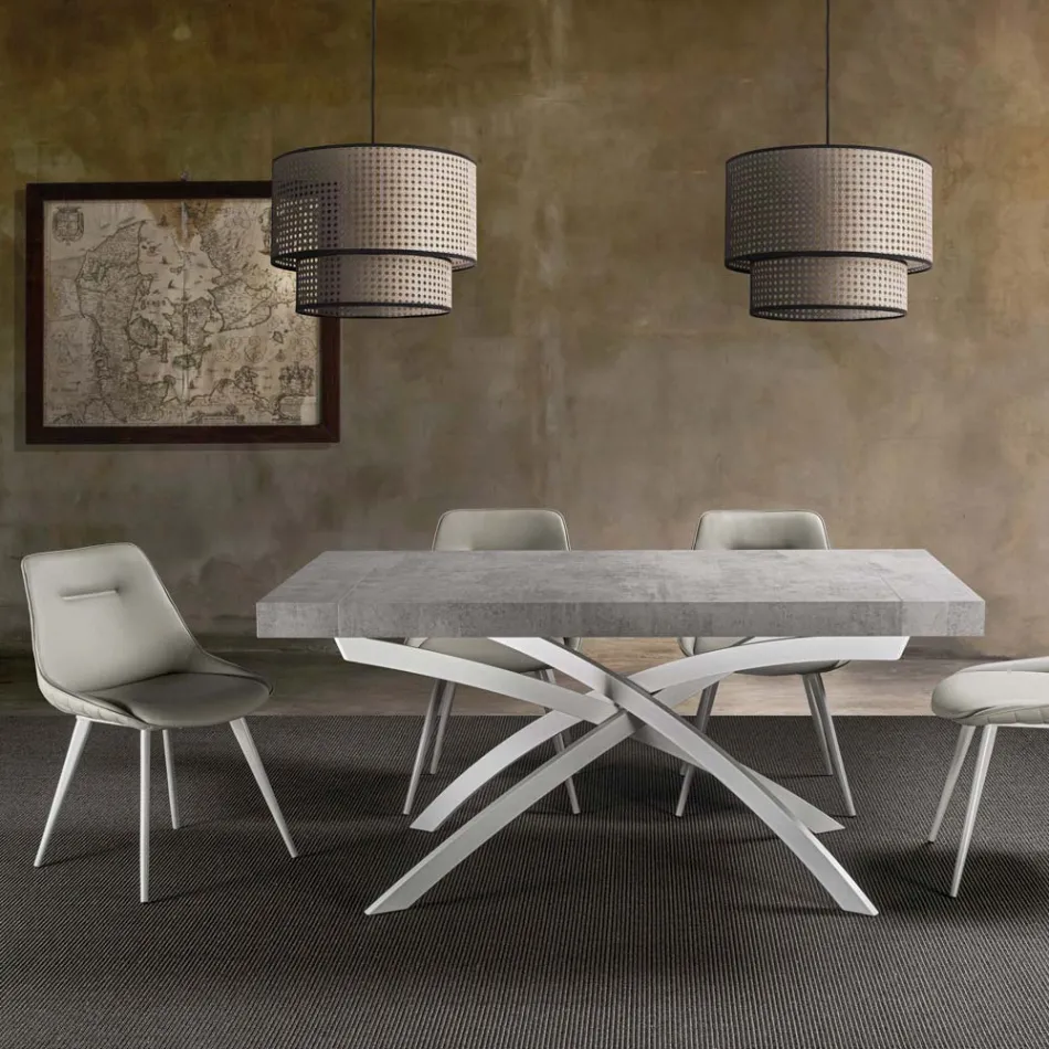 Tavolo per Sala da Pranzo in Legno Nobilitato Allungabile Fino a 280 cm - Lukas Viadurini