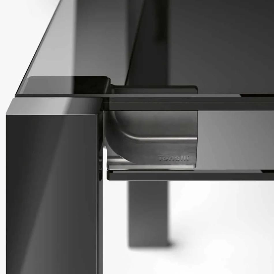 Tavolo Pranzo Allungabile Fino a 280 cm con Piano in Vetro  Made in Italy - Melo Viadurini