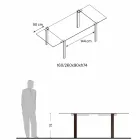 Tavolo Pranzo Allungabile Fino a 280 cm con Piano in Vetro  Made in Italy - Melo Viadurini