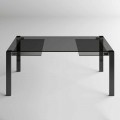 Tavolo Pranzo Allungabile Fino a 280 cm con Piano in Vetro  Made in Italy - Melo