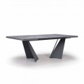 Tavolo Pranzo Allungabile Fino a 294 cm in Gres e Metallo Made in Italy - Nuzzio