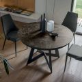 Tavolo Pranzo Tondo Allungabile a 270 cm in Ceramica Made in Italy - Muschio