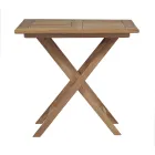 Tavolo Quadrato 80x80 cm da Giardino Realizzato in Teak - Amico Viadurini