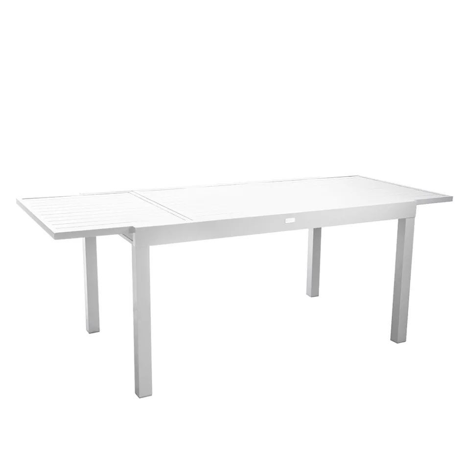 Tavolo Quadrato Allungabile a 180 cm Realizzato in Alluminio - Pennarello Viadurini