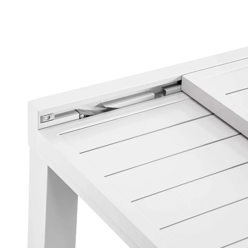 Tavolo Quadrato Allungabile a 180 cm Realizzato in Alluminio - Pennarello Viadurini