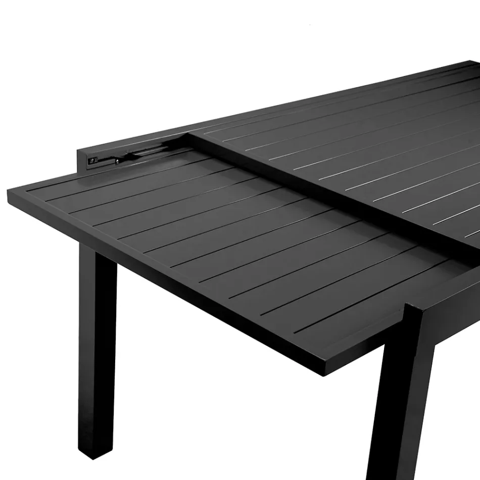 Tavolo Quadrato Allungabile a 180 cm Realizzato in Alluminio - Pennarello Viadurini