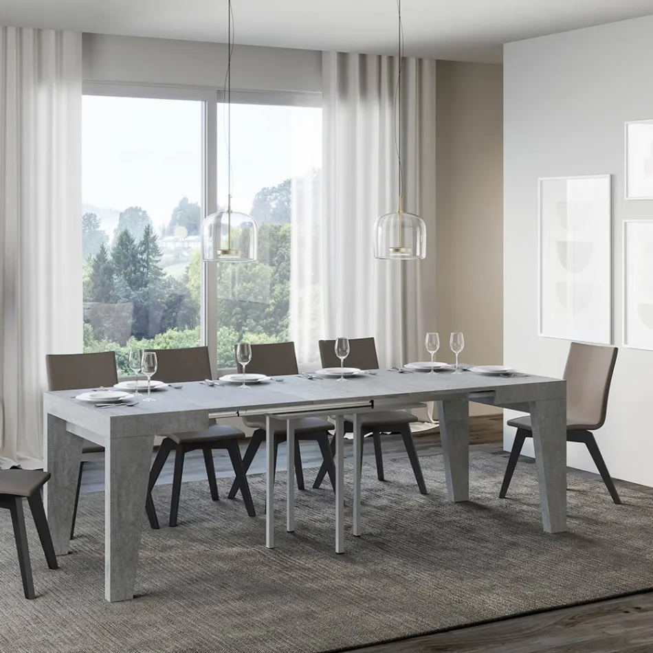 Tavolo Quadrato Allungabile a 246 cm in Legno Made in Italy - Fiore Viadurini
