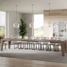 Tavolo Quadrato Allungabile a 440 cm in Legno Made in Italy - Fiore Viadurini