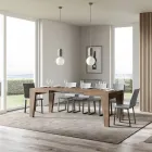 Tavolo Quadrato Allungabile a 440 cm in Legno Made in Italy - Fiore Viadurini