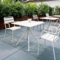 Tavolo Quadrato da Esterno in Acciaio Zincato Made in Italy - Ralph