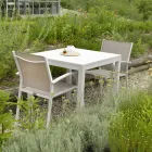 Tavolo Quadrato Fisso da Giardino Realizzato in Alluminio - Pennarello Viadurini