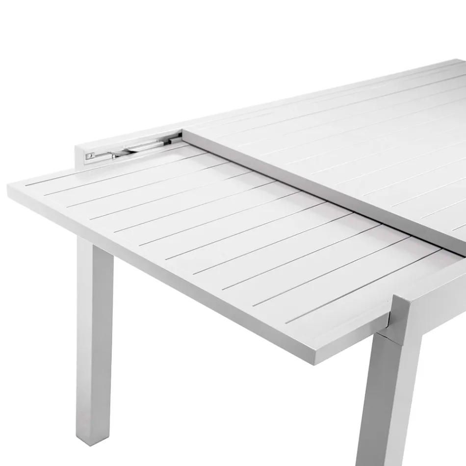 Tavolo Rettangolare Allungabile a 210 cm Realizzato in Alluminio - Pennarello Viadurini