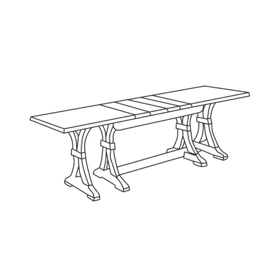 Tavolo Rettangolare Allungabile da Soggiorno in Legno Made in Italy - Jaro Viadurini