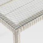 Tavolo Rettangolare da Esterno in Polyrattan e Vetro - Gigi Viadurini