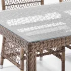 Tavolo Rettangolare da Giardino con 2 Poltroncine e 4 Sedie - Gigi Viadurini