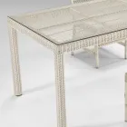 Tavolo Rettangolare da Giardino con 2 Poltroncine e 4 Sedie - Gigi Viadurini