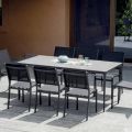 Tavolo Rettangolare da Giardino in Alluminio e Gres - Lunara